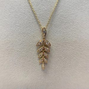 Diamond Barley Corn Pendant