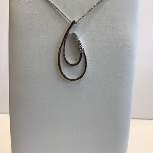 Diamond Double Oval Pendant